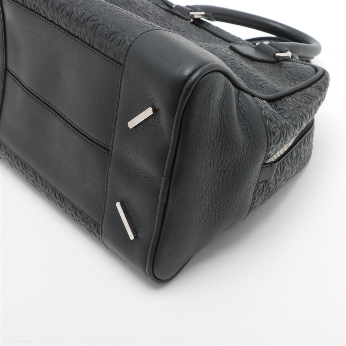 Buy Loewe Anagram Monogram Amazona 75 Leather Handbag Black
