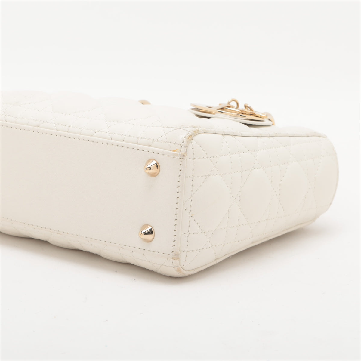 Christian Dior My Lady Dior Cannage Leather Two-Way Handbag White * PREORDER *
