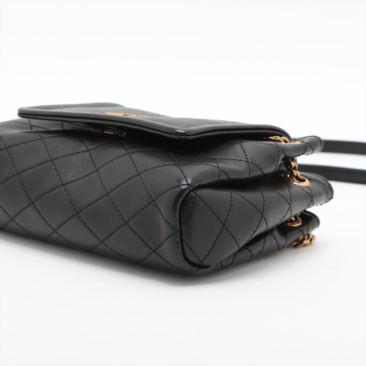 Buy Saint Laurent Paris Mini Nolita Leather Chain Shoulder Bag Black