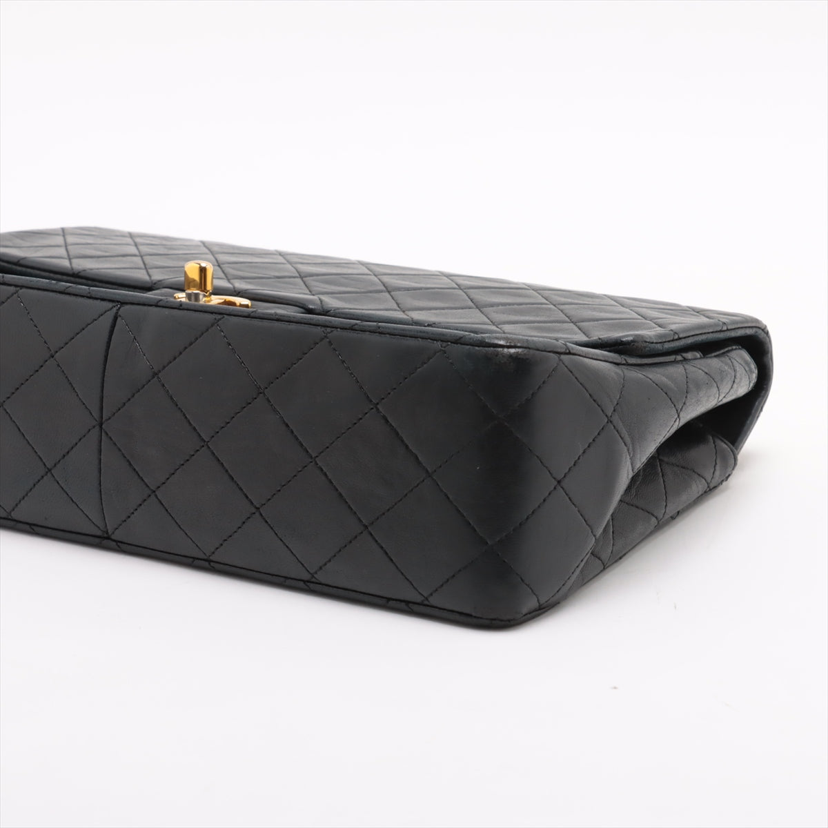 Chanel CC Logo Matelasse Lambskin Single Flap Double Chain Bag Black * PREORDER *