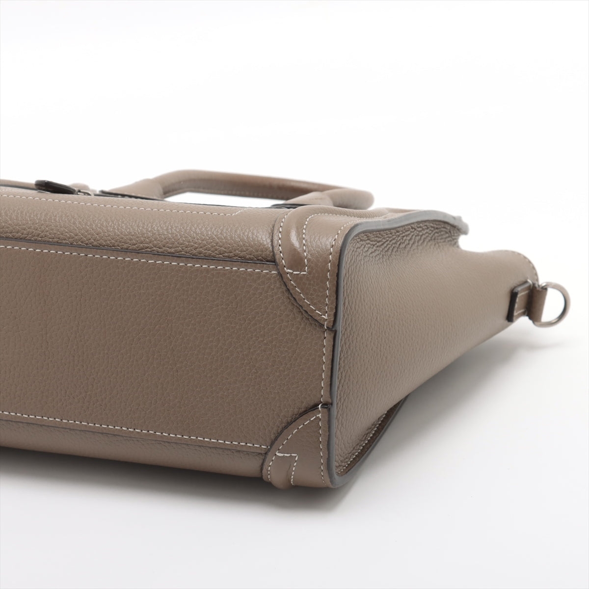 Top Celine Luggage Nano Shopper Leather Handbag Greige