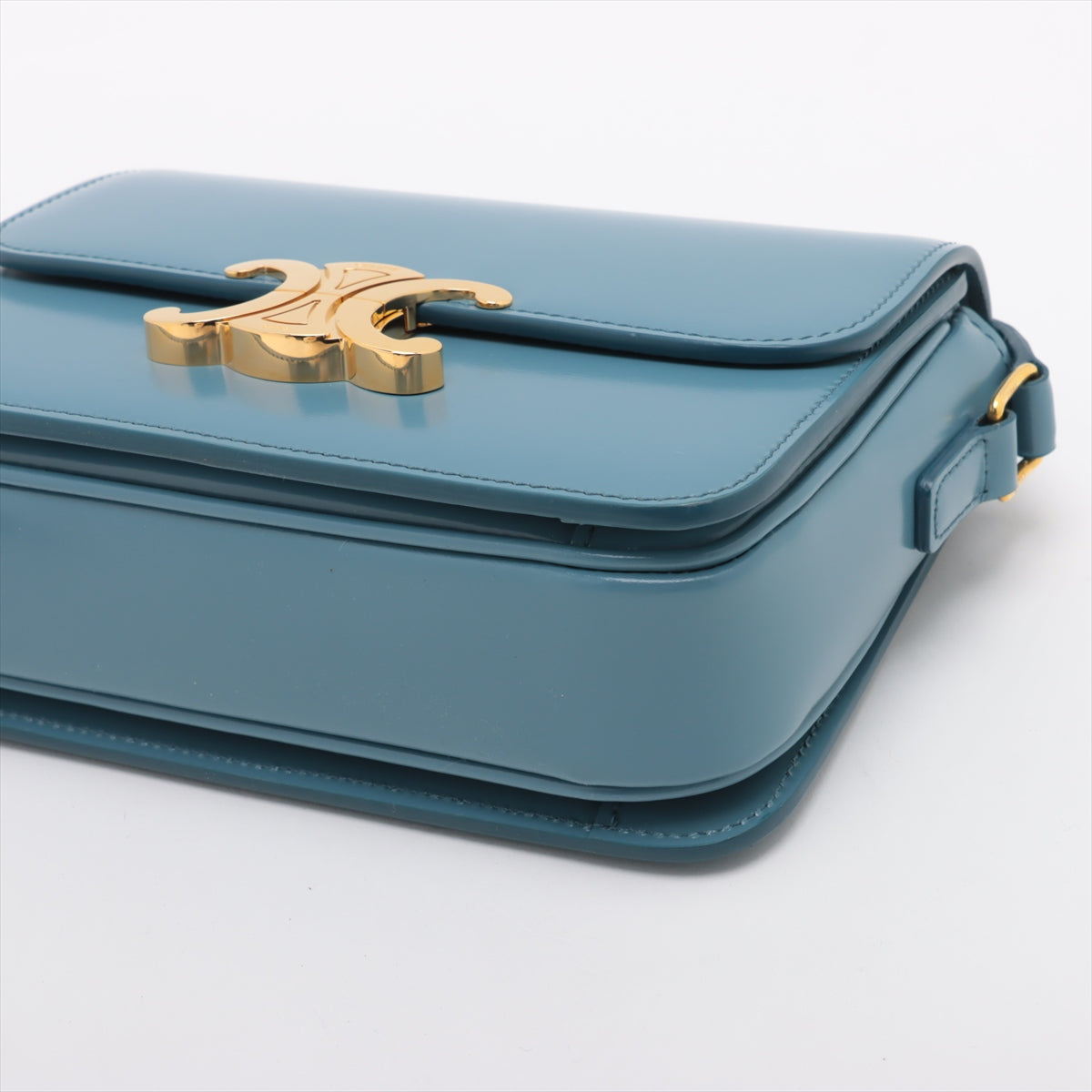 Buy Celine Teen Triomphe Leather Shoulder Bag Blue