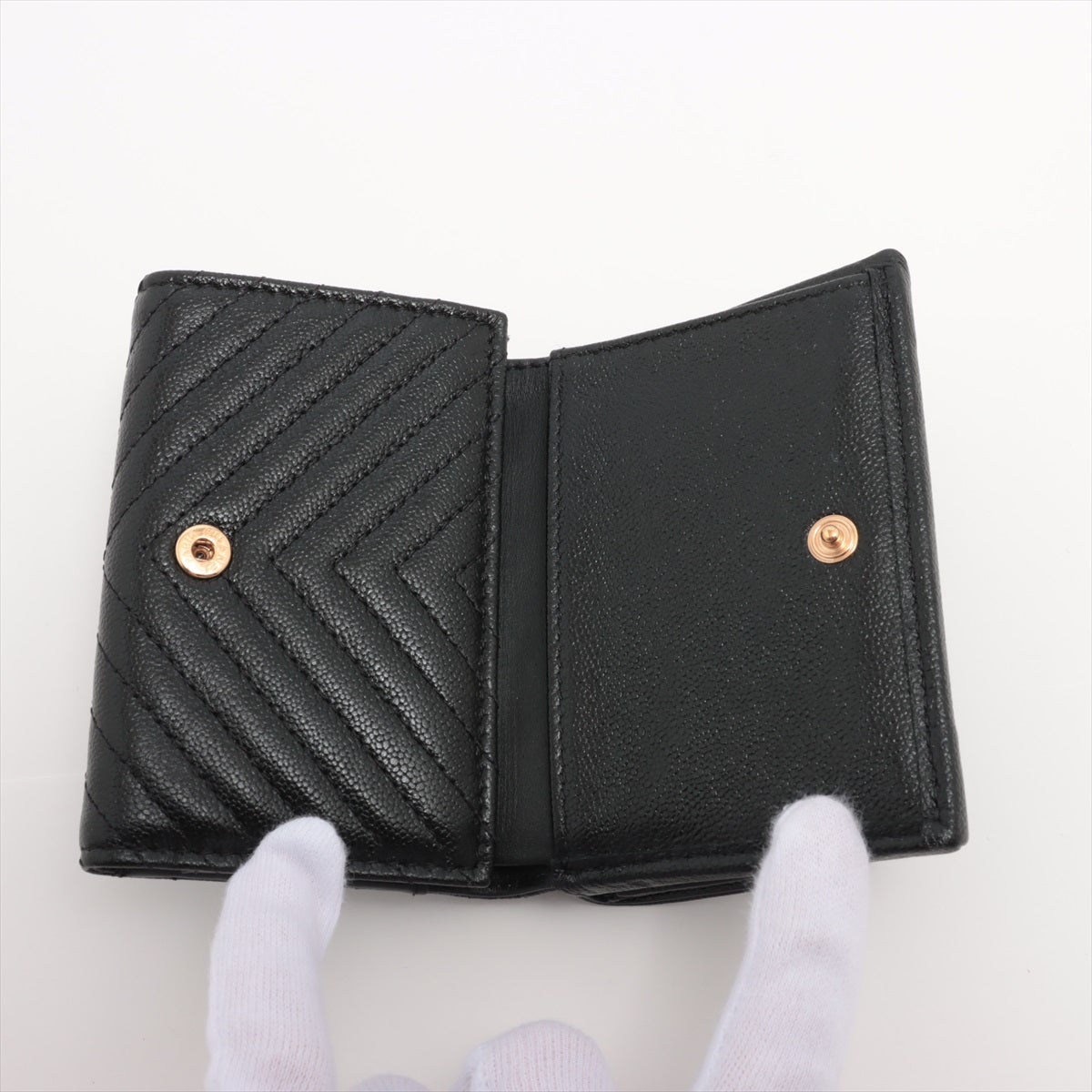 Chanel Boy Chanel Caviar Skin Compact Wallet Black * PREORDER *