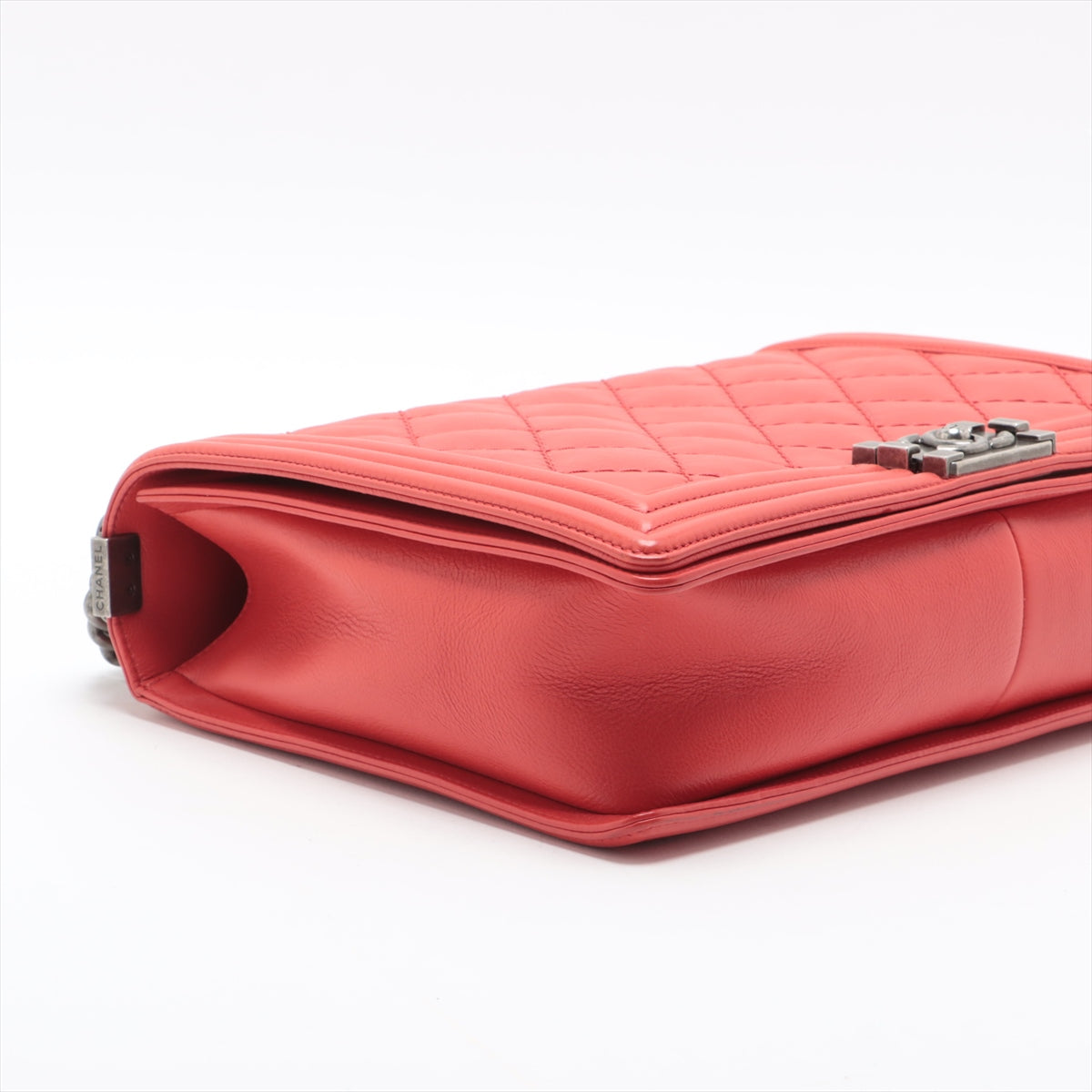 Best Seller Chanel Boy Large Matelasse Lambskin Chain Shoulder Bag Red