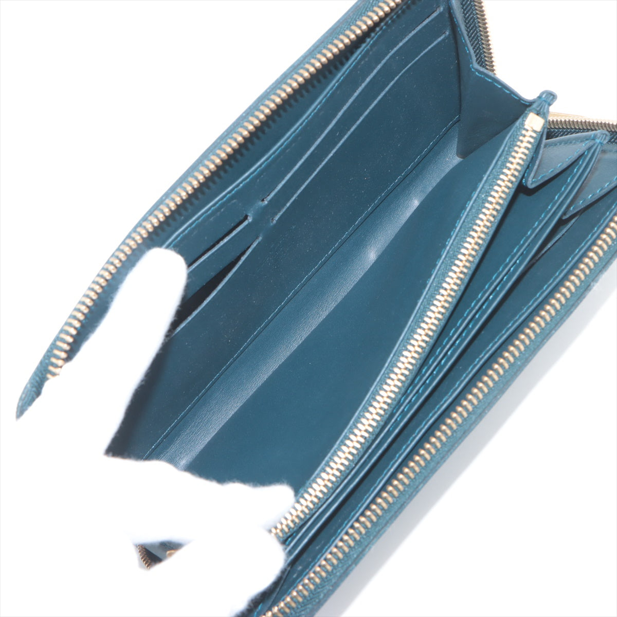 Louis Vuitton Monogram Vernis Zippy Wallet Bleu Nuit