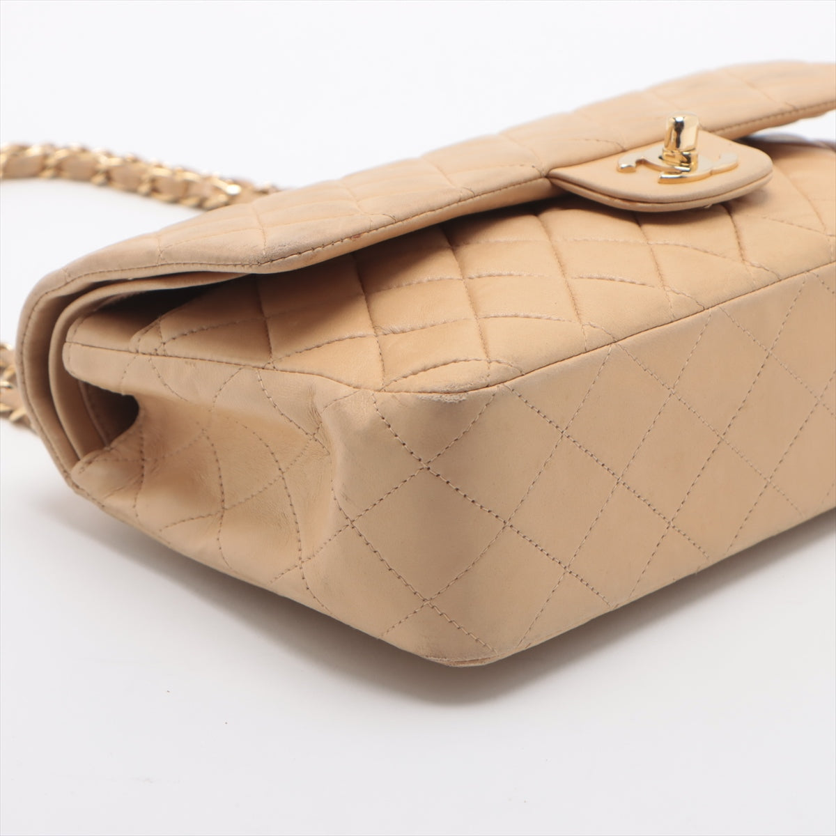 Chanel CC Logo Matelasse 25 Lambskin Double Flap Double Chain Bag Beige * PREORDER *