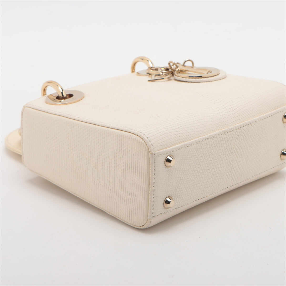 Christian Dior Lady Dior Mini Lizard Two-Way Handbag Ivory * PREORDER *