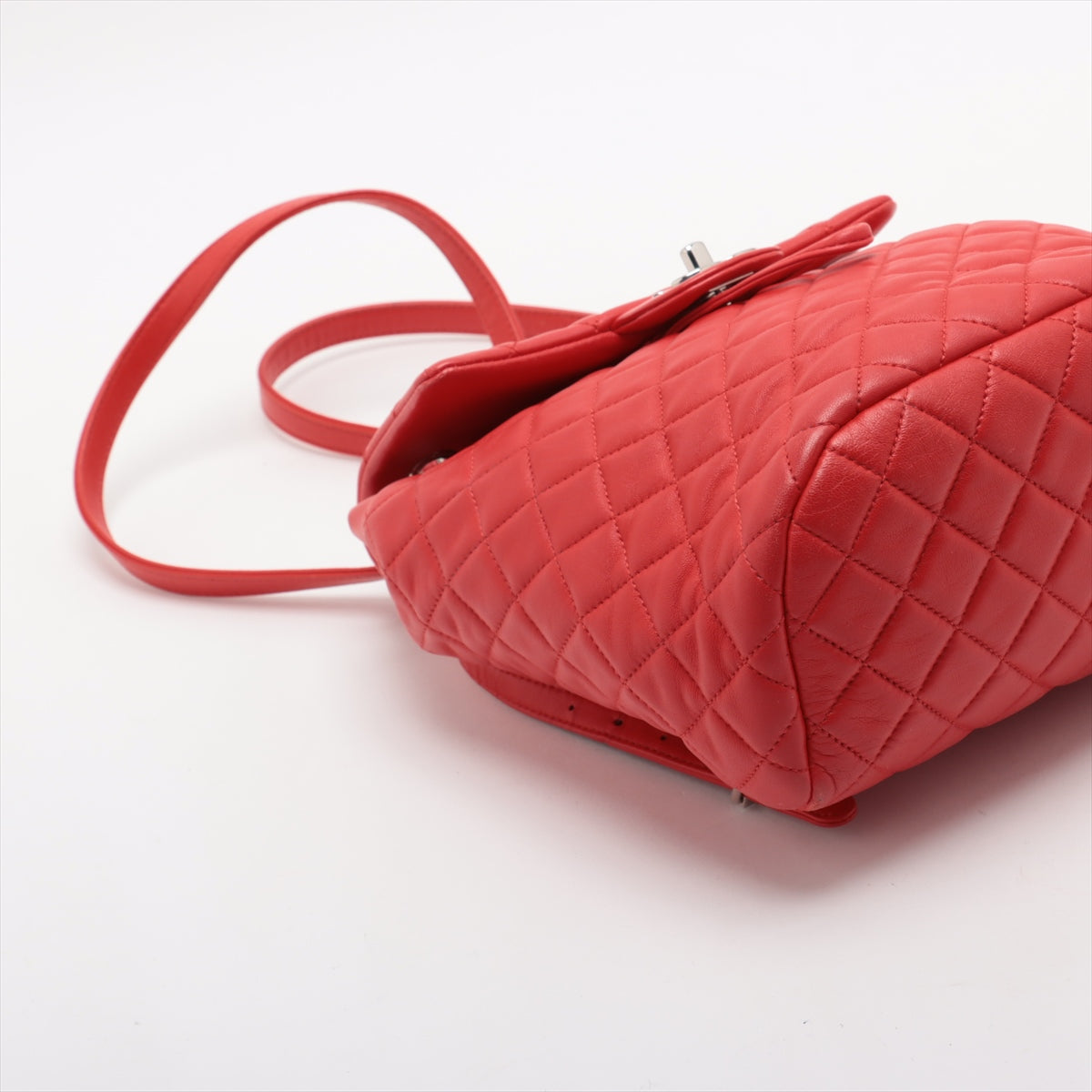 Chanel CC Logo Matelasse Lambskin Chain Drawstring Backpack Red * PREORDER *