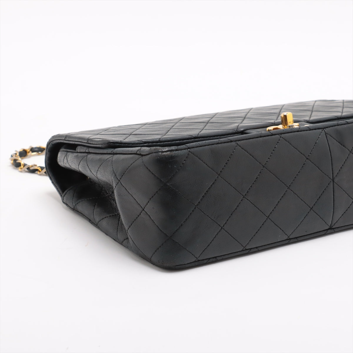 Chanel CC Logo Matelasse Lambskin Single Flap Double Chain Bag Black * PREORDER *