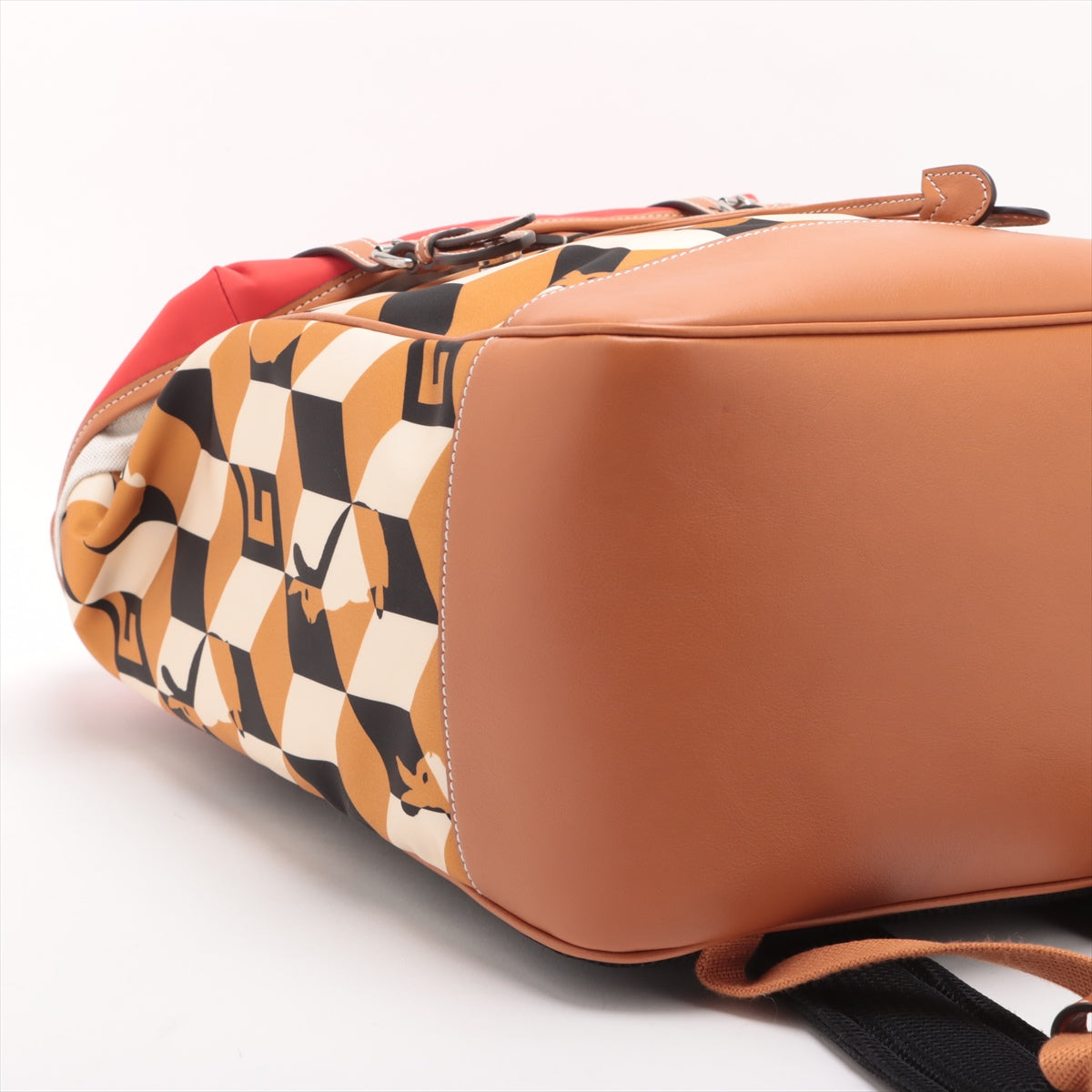 Gucci x Dans Levert Collab Rabbit Nylon and Leather Backpack Red x Brown