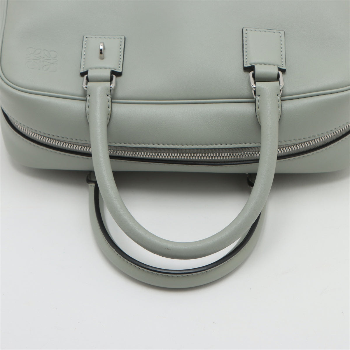 Top Loewe Amazona 23 Leather Two-Way Handbag Sage Green