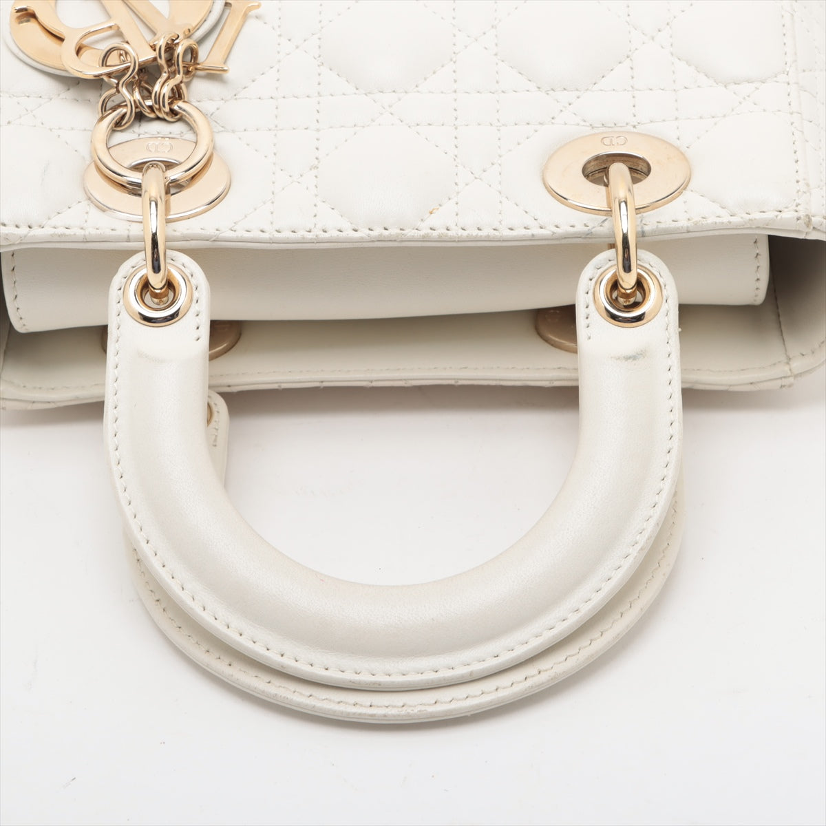 Christian Dior My Lady Dior Cannage Leather Two-Way Handbag White * PREORDER *