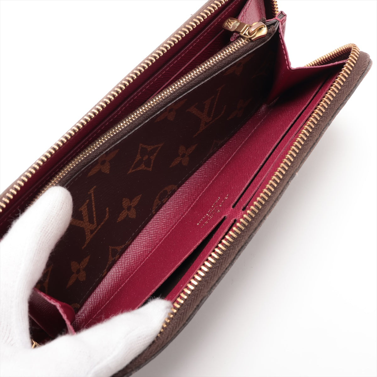 Louis Vuitton Monogram Clemence Long Wallet Fuchsia