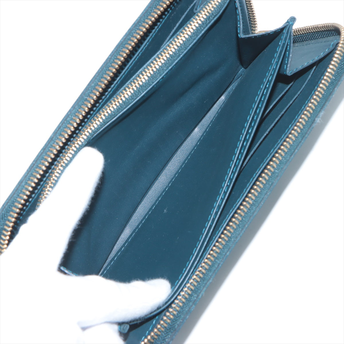 Louis Vuitton Monogram Vernis Zippy Wallet Bleu Nuit