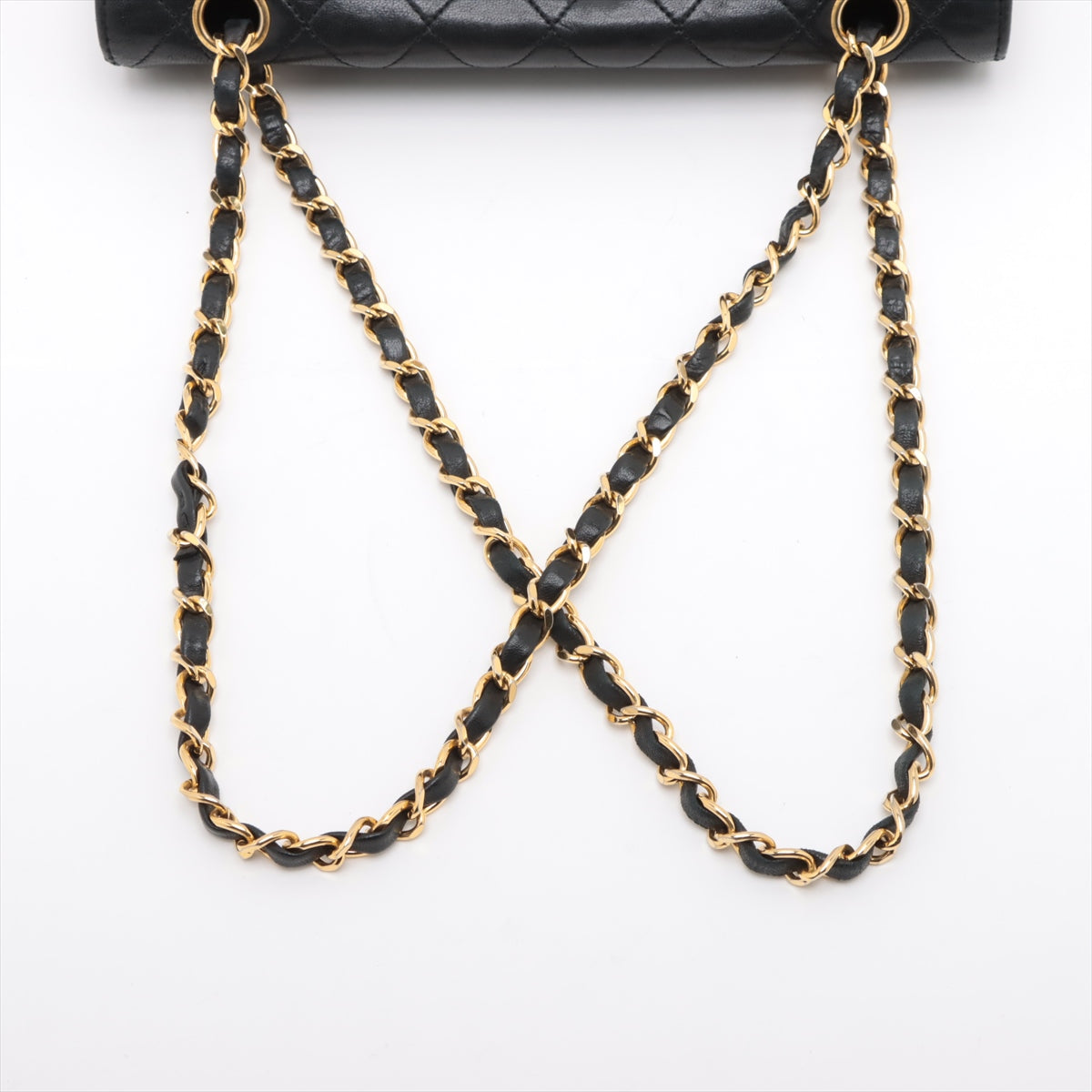 Chanel CC Logo Matelasse Lambskin Single Flap Double Chain Bag Black * PREORDER *