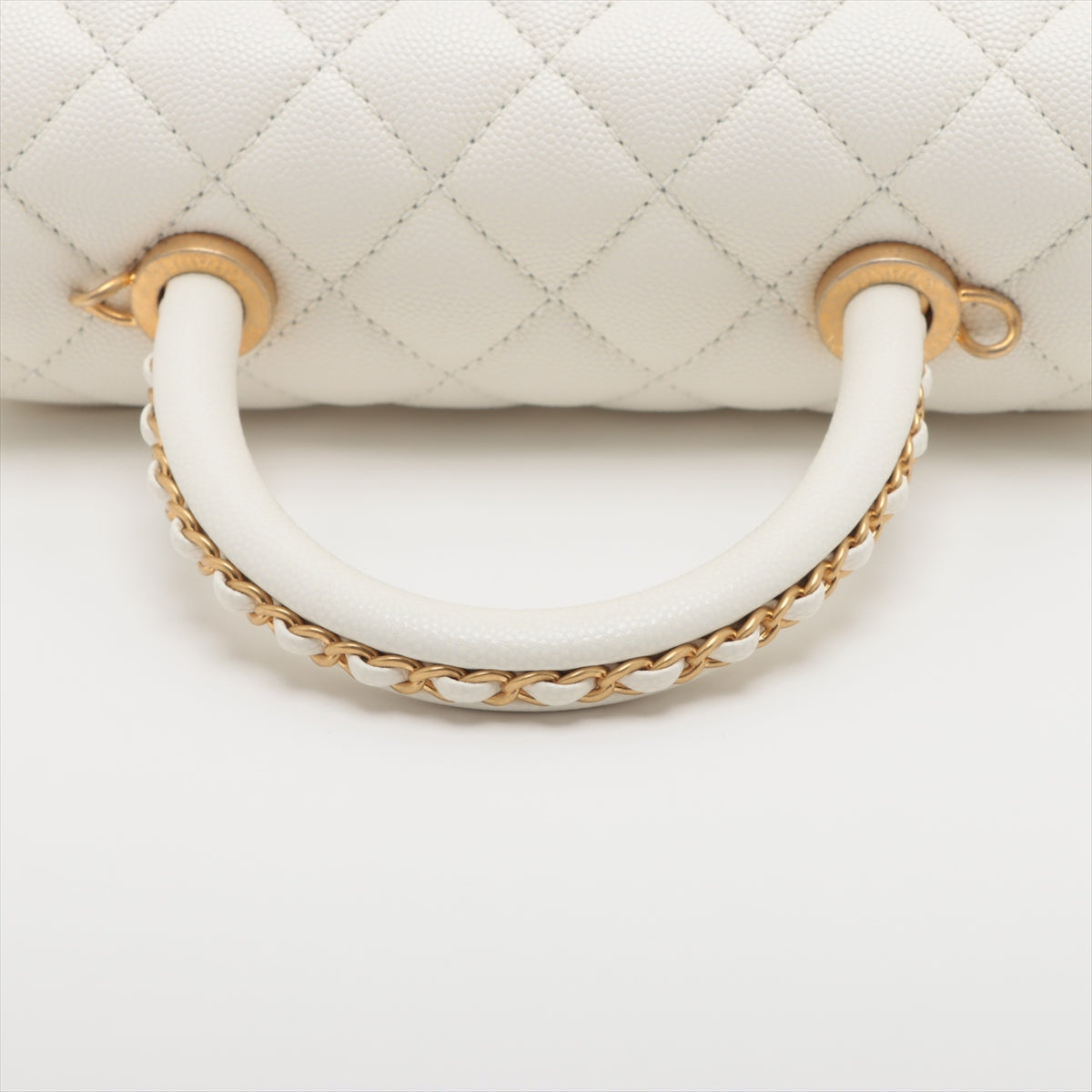 Chanel CC Logo 24 XS  Caviar Skin Chain Shoulder Bag White * PREORDER *
