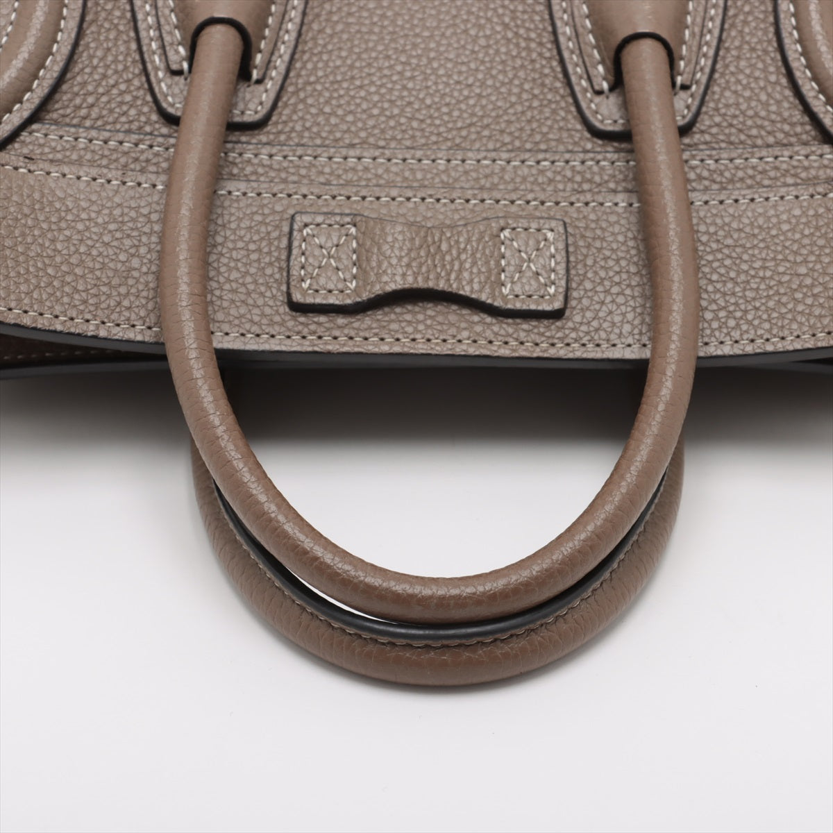 Top rated Celine Luggage Nano Shopper Leather Handbag Greige