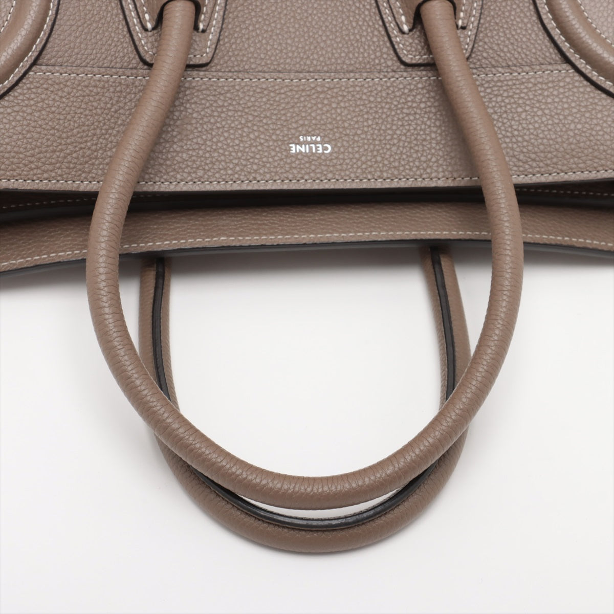 Top Buy Second Hand Celine Luggage Micro Leather Shopper Handbag Greige