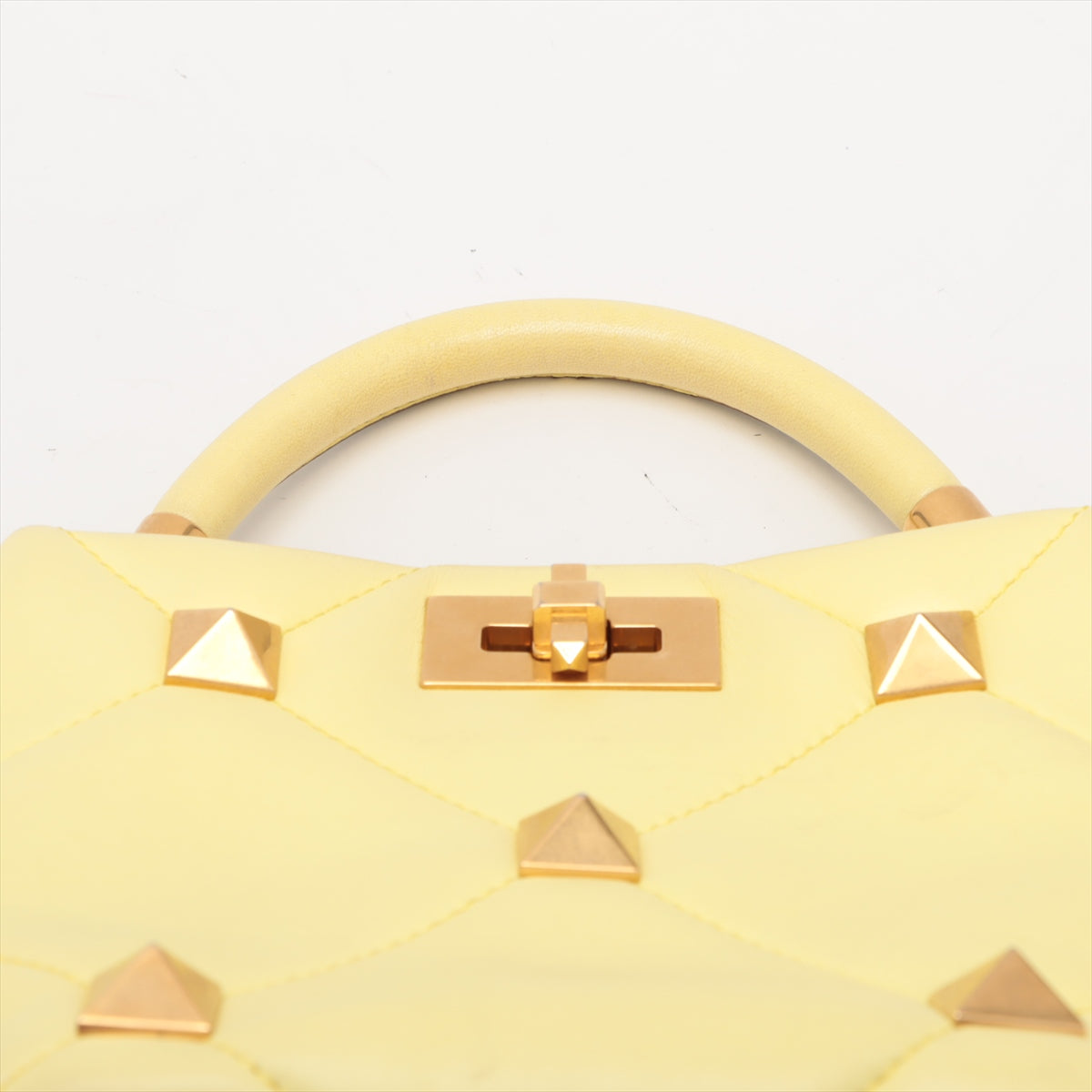 Valentino Garavani Roman Stud Leather Shoulder Bag Yellow * PREORDER *