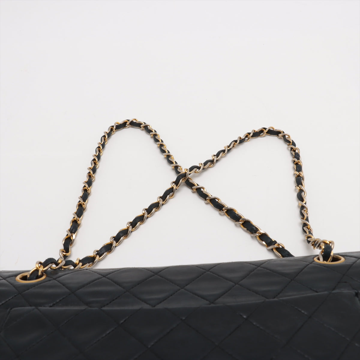 Chanel CC Logo Matelasse Lambskin Single Flap Double Chain Bag Black * PREORDER *