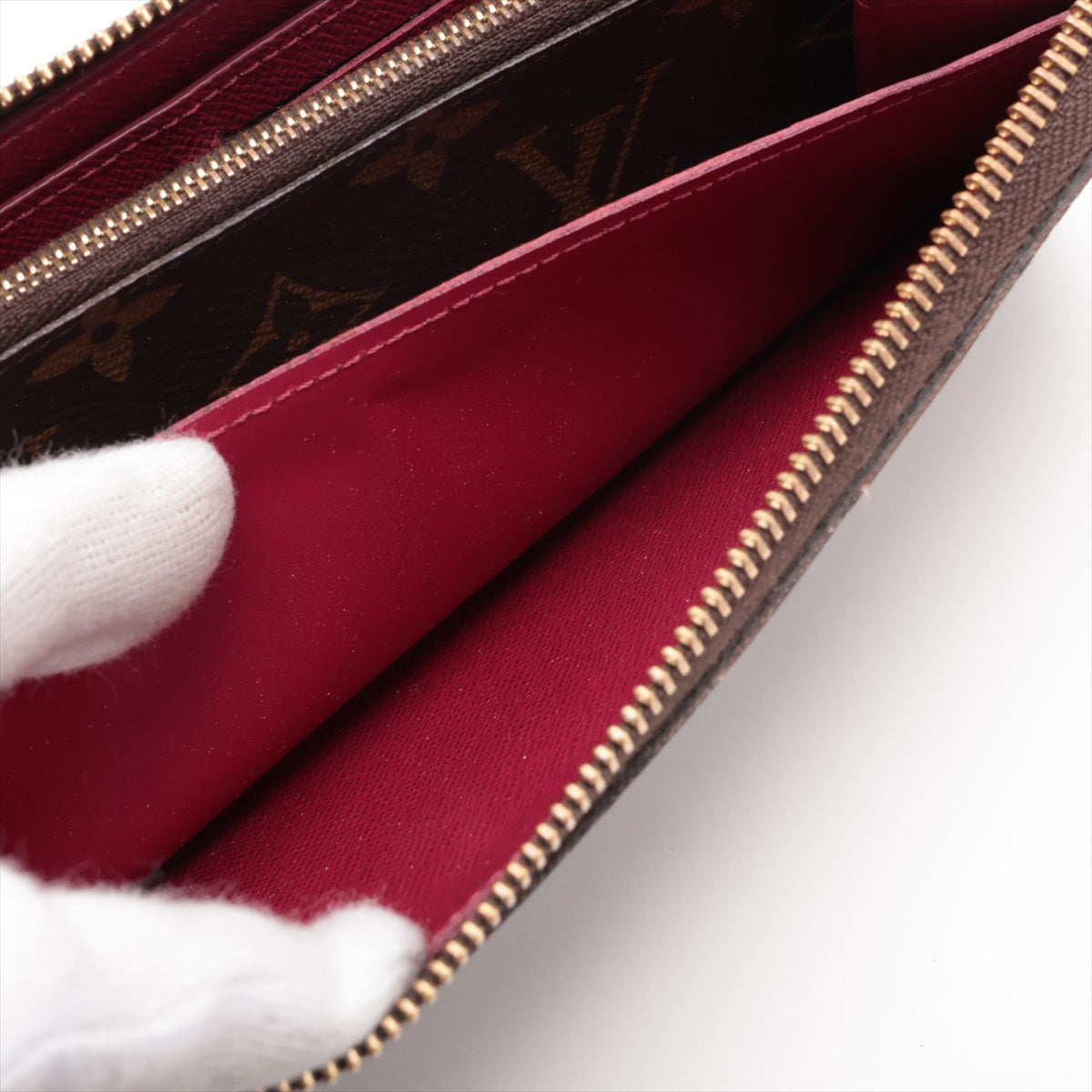 Louis Vuitton Monogram Clemence Long Wallet Fuchsia