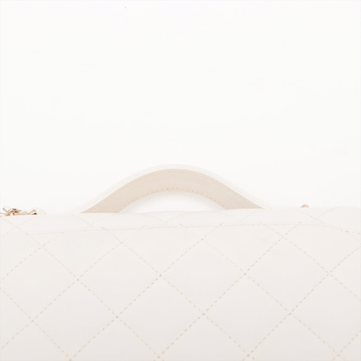 Chanel CC Logo Business Affinity Medium Matelasse Caviar Skin Chain Shoulder Bag White * PREORDER *