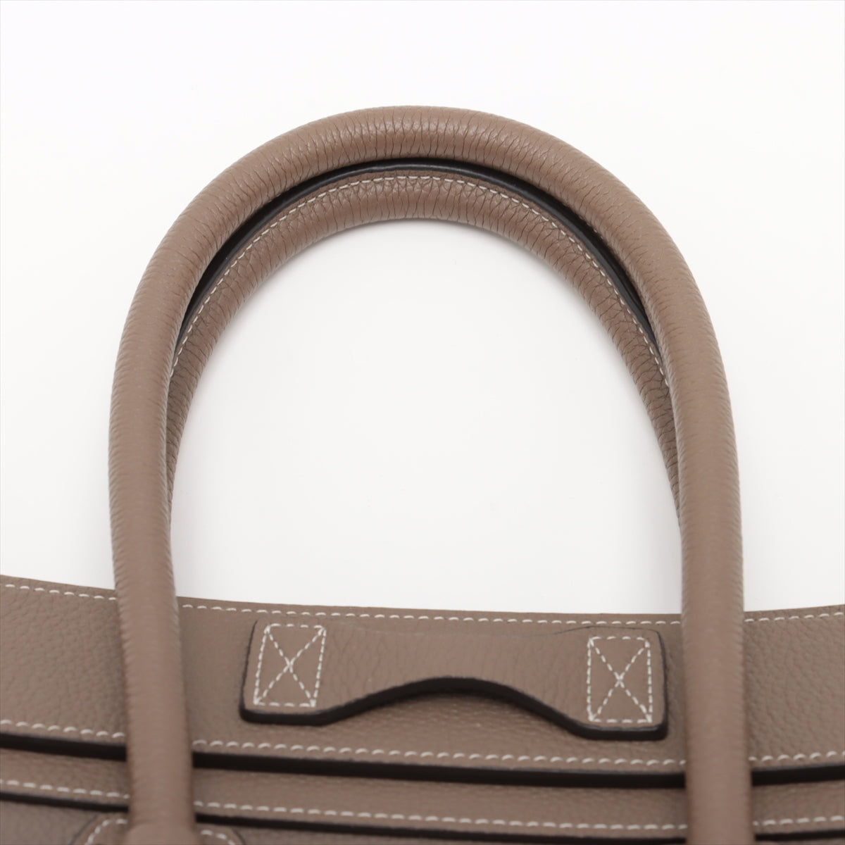 Branded Buy Second Hand Celine Luggage Micro Leather Shopper Handbag Greige