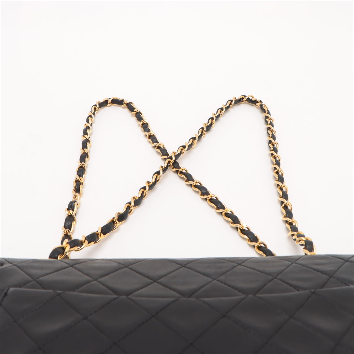 Chanel CC Logo Matelasse Lambskin Double Flap Double Chain Bag Black * PREORDER *