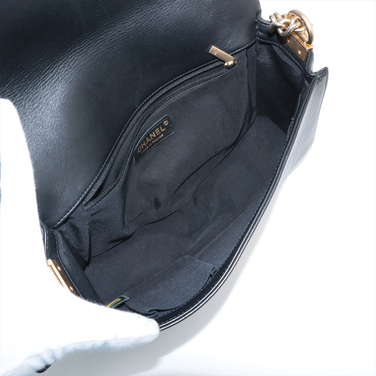 Chanel Boy 28 Limited Edition Woven Reverso Lambskin Chain Shoulder Bag Black Large * PREORDER *