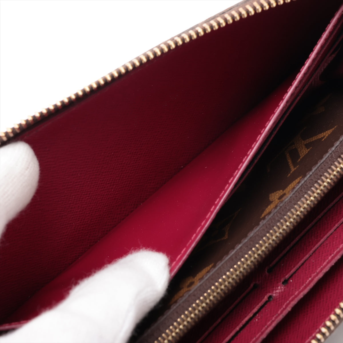 Louis Vuitton Monogram Clemence Long Wallet Fuchsia