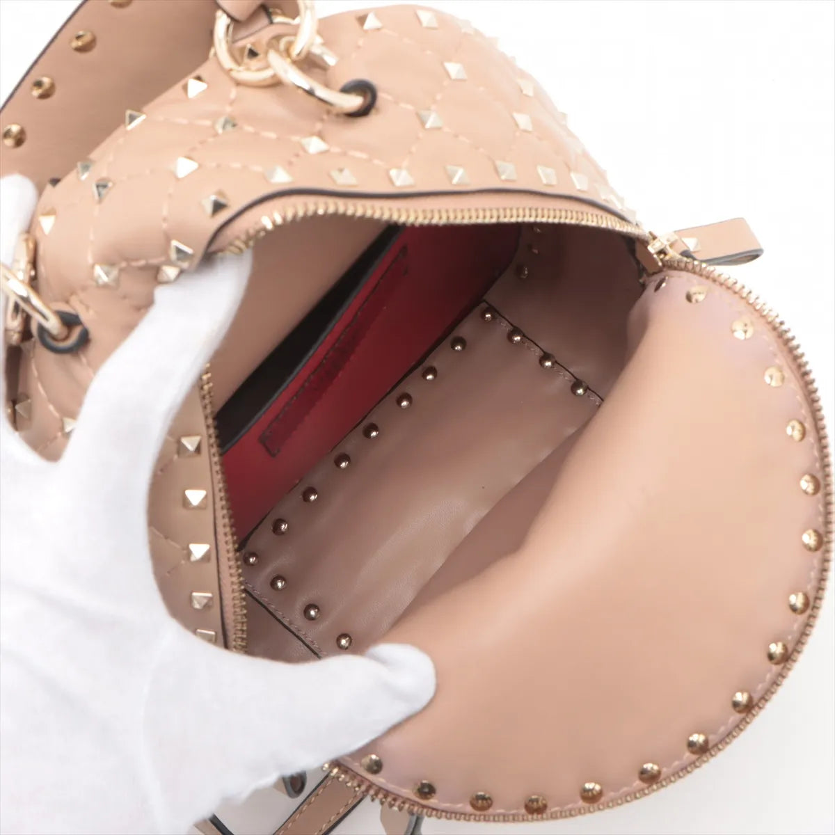 Valentino Matelasse Rockstud Backpack Dark Beige * PREORDER *