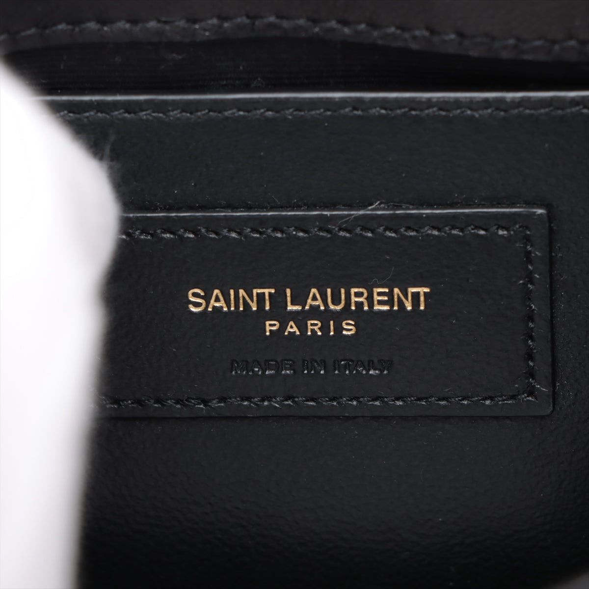 Designer Saint Laurent Paris Mini Nolita Leather Chain Shoulder Bag Black