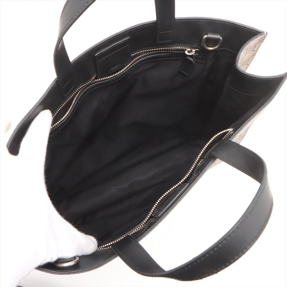 Designer Buy Second Hand Gucci GG Supreme Leather Two-Way Shopper Bag Brown