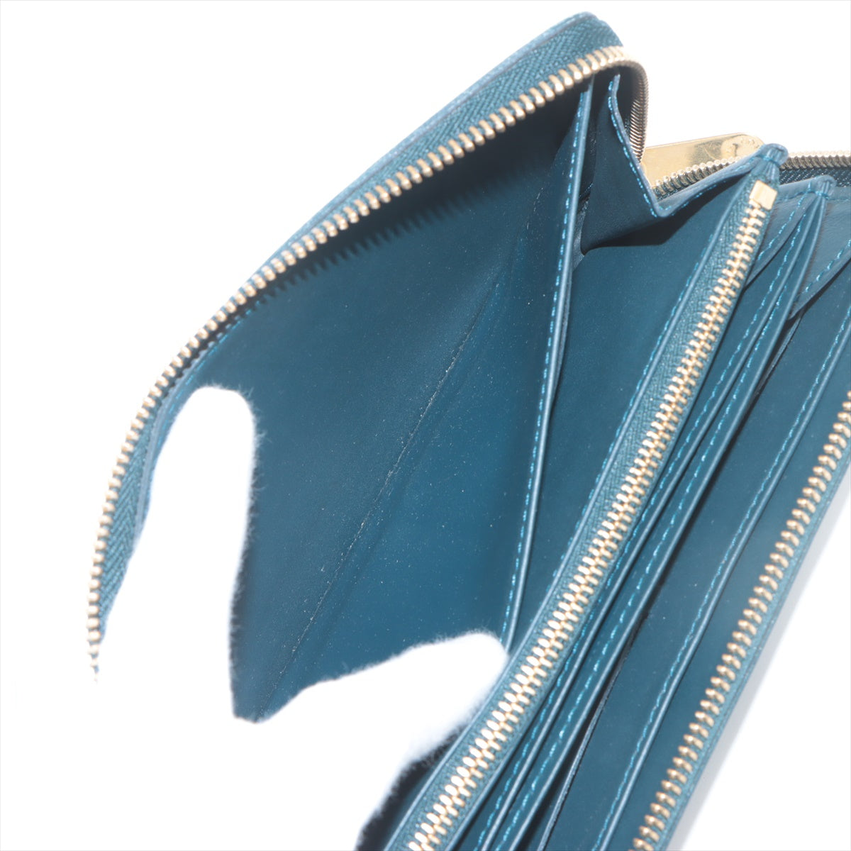 Louis Vuitton Monogram Vernis Zippy Wallet Bleu Nuit