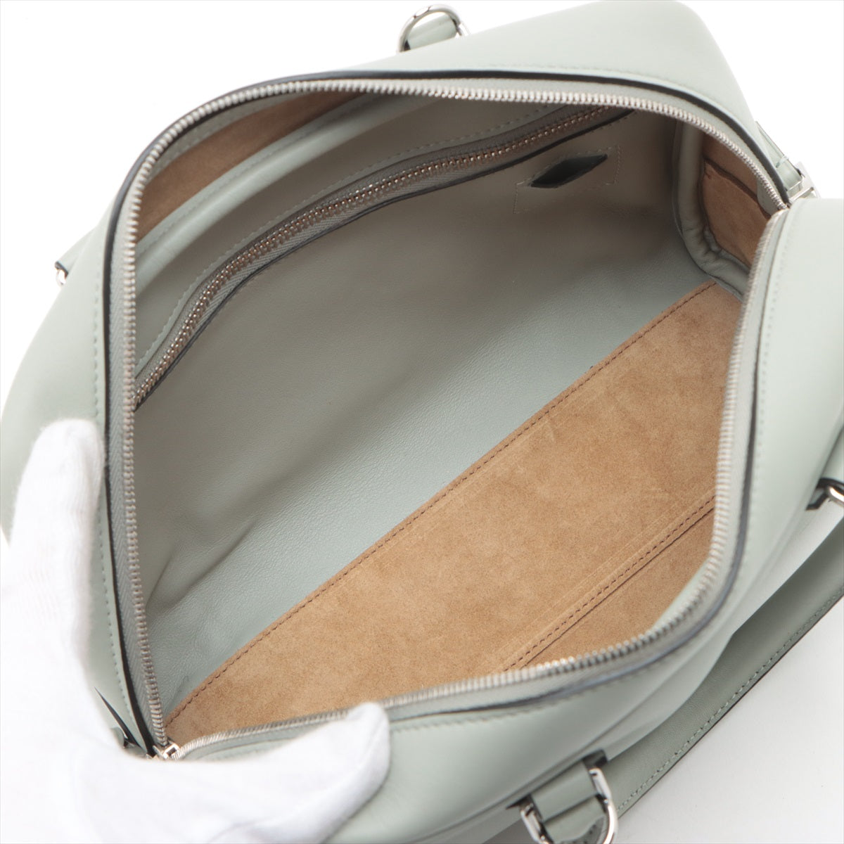 Top rated Loewe Amazona 23 Leather Two-Way Handbag Sage Green