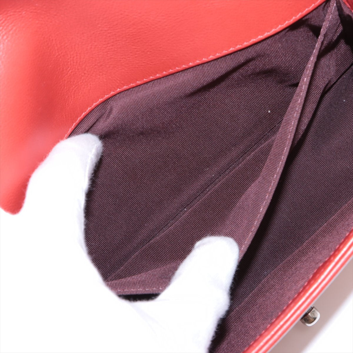 Chanel Boy Chanel 25 Matelasse Leather Chain Shoulder Bag Red * PREORDER *