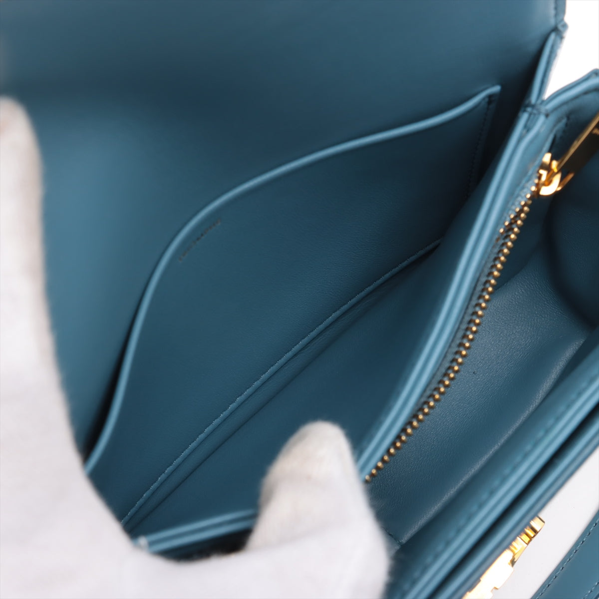 High Quality Celine Teen Triomphe Leather Shoulder Bag Blue