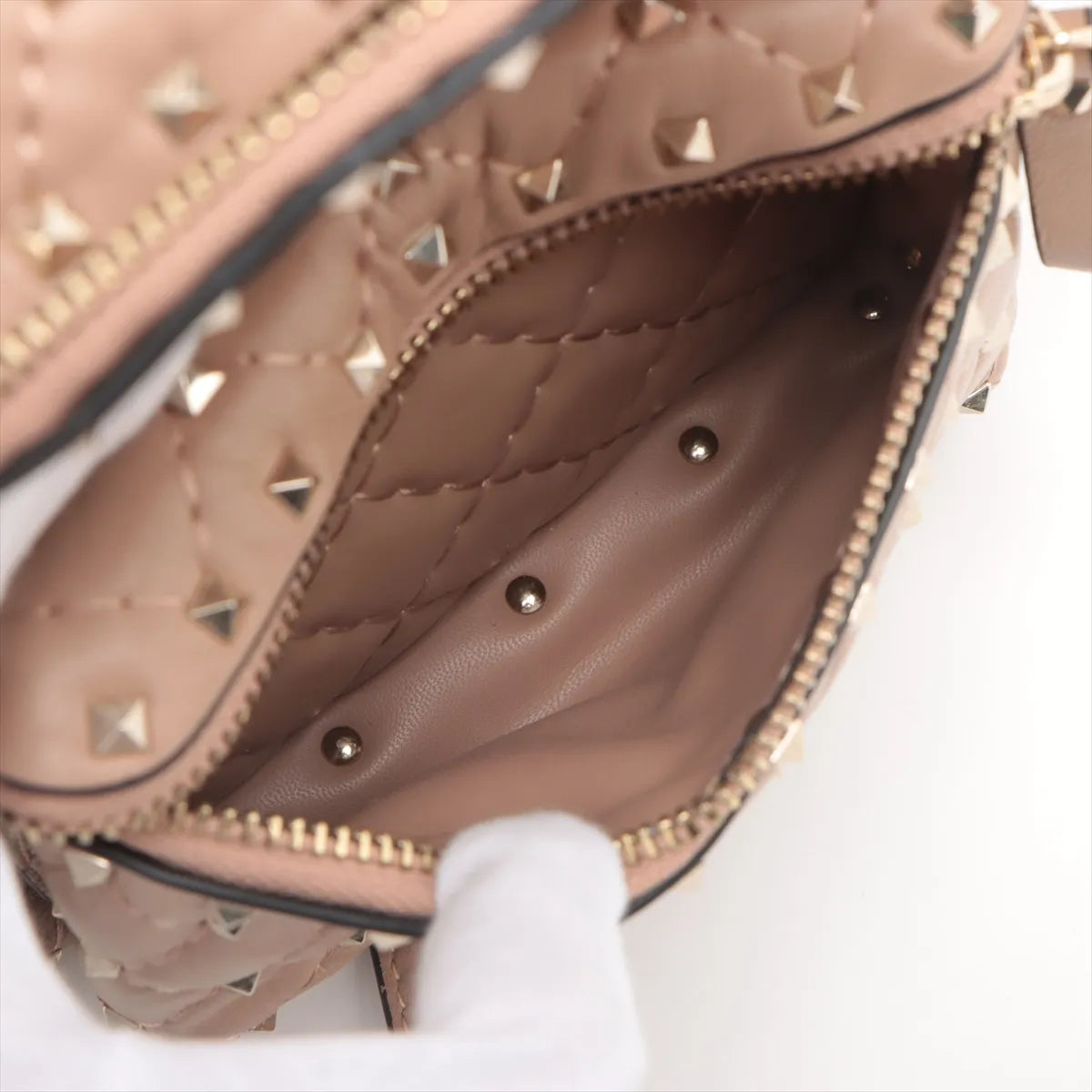 Valentino Matelasse Rockstud Backpack Dark Beige * PREORDER *