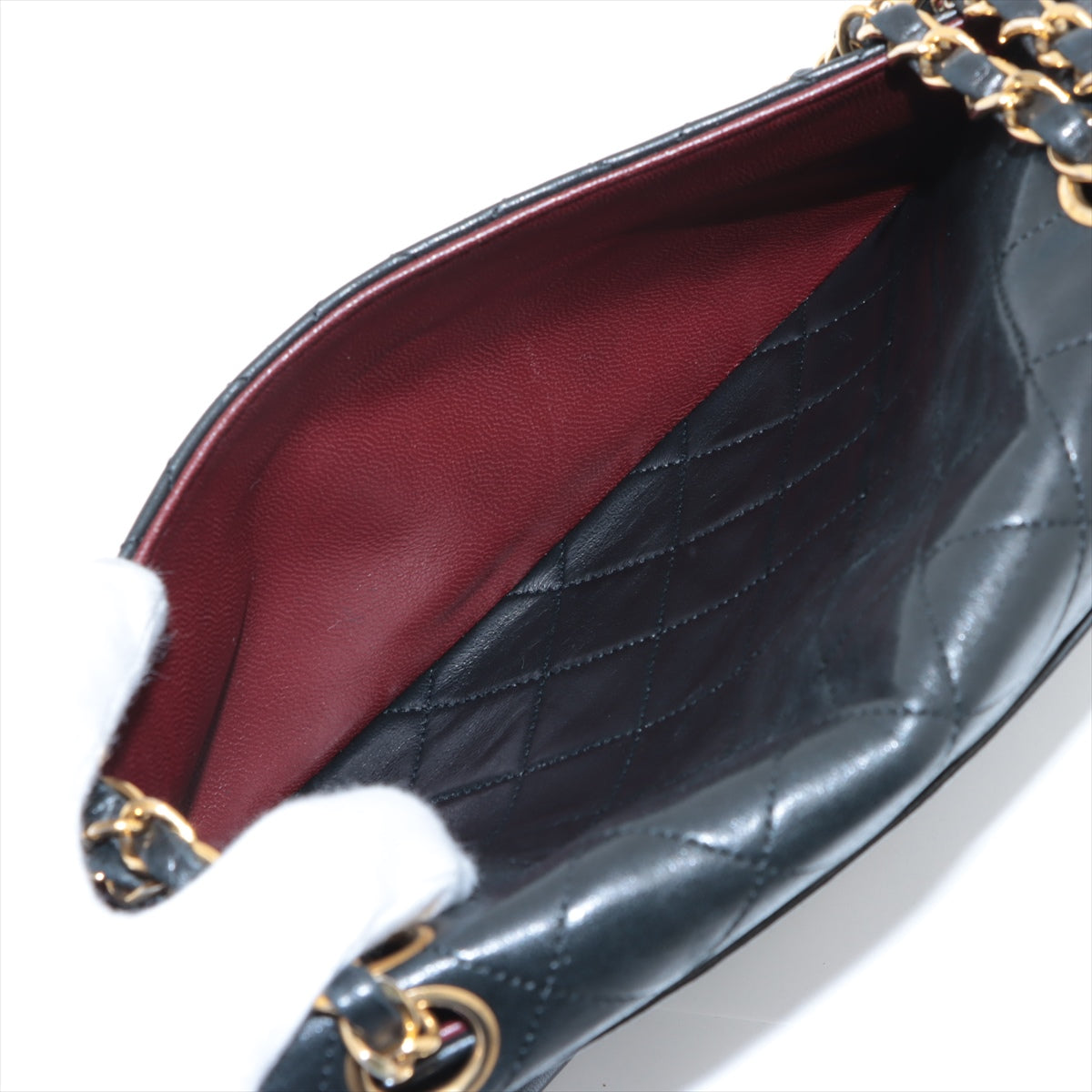 Chanel CC Logo Matelasse Lambskin Single Flap Double Chain Bag Black * PREORDER *